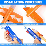 PISTOLET WYRZUTNIA SAMOLOTÓW ZE ŚWIATŁEM RZUTKA SAMOLOT STYROPIANOWY LED