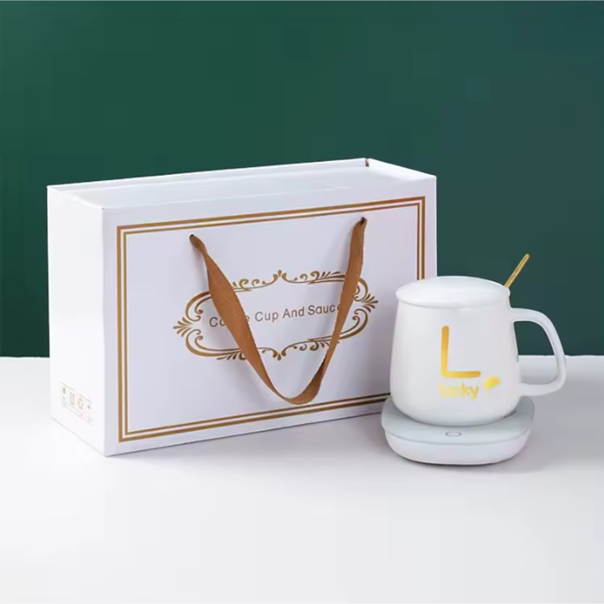 PODGRZEWACZ DO KUBKA KAWY HERBATY ZESTAW 5w1 Kubek z Podgrzewaczem