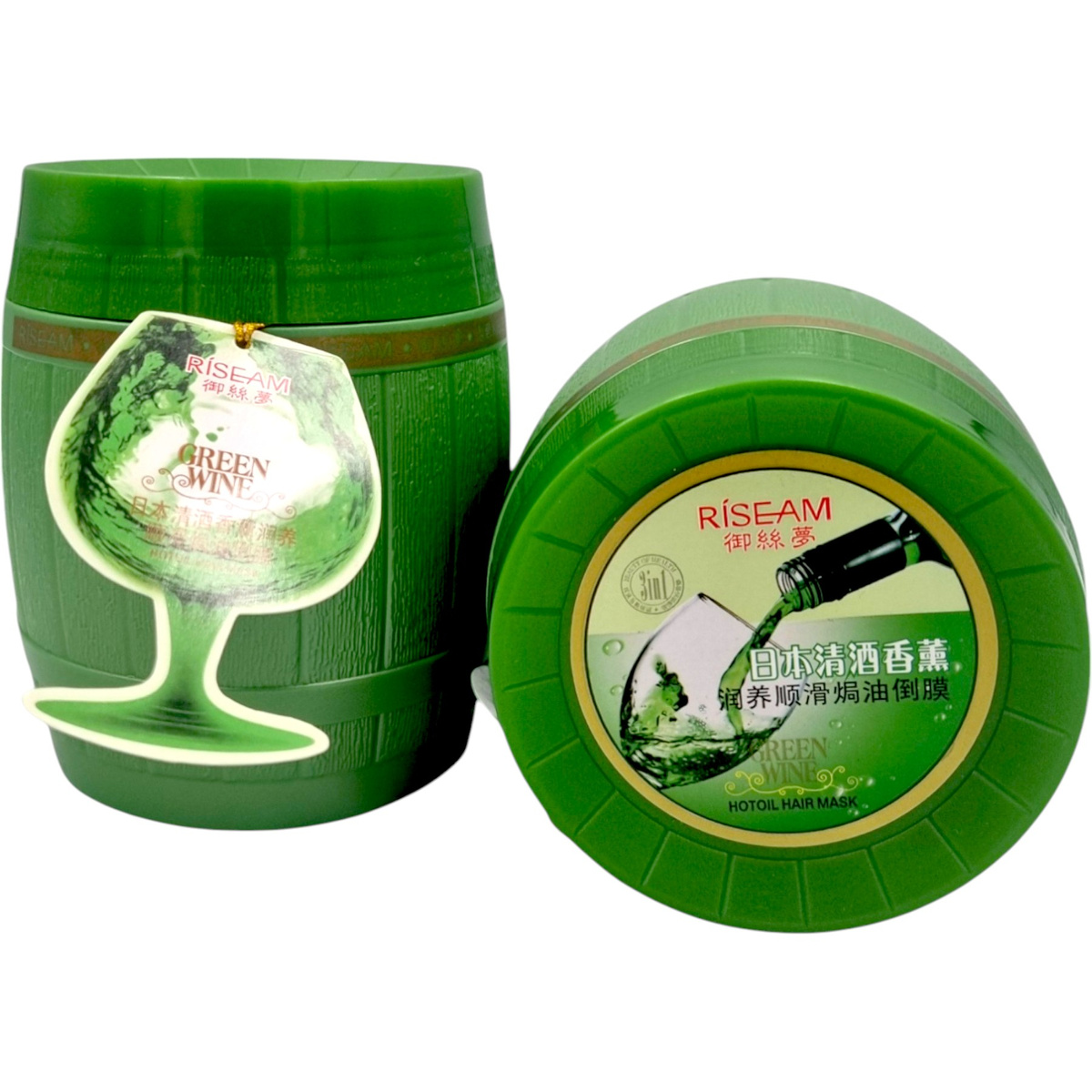 RISEAM MASKA DO WŁOSÓW Z DODATKIEM ZIELONEGO WINA 700g ZDROWE LŚNIĄCE WŁOSY