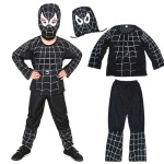 SPIDERMAN CZŁOWIEK PAJĄK MASKA 98-110 PRZEBRANIE CZARNY KOSTIUM DLA CHŁOPCA