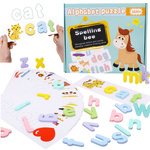 PUZZLE DREWNIANE UKŁADANKA NAUKA ANGIELSKIEGO DLA NAJMŁODSZYCH SŁÓWKA ABC