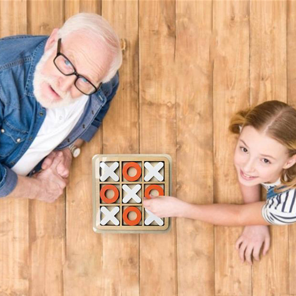 GRA KÓŁKO I KRZYŻYK DREWNIANA DLA DZIECI I DOROSŁYCH LOGICZNA UKŁADANKA 