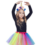 KOSTIUM JEDNOROŻCA DLA DZIEWCZYNKI STRÓJ JEDNOROŻEC OPASKA SPÓDNICZKA 2w1