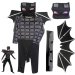 KOSTIUM STRÓJ PRZEBRANIE DLA CHŁOPCA Z MINECRAFT CZARNY SMOK ENDERDRAGON M