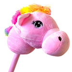 HOBBY HORSE KOŃ NA KIJU JEDNOROŻEC GŁOWA KONIA DŹWIĘK KONIK Z GRZYWĄ RŻY