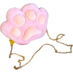 PLUSZOWA TOREBKA KOCIA ŁAPKA ŁAŃCUSZEK TORBA FUTRZANA ŁAPKA MIĘKKI PLUSZAK