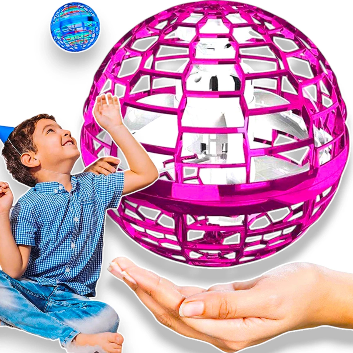 KOSMOKULAA LATAJĄCA KULA UFO PIŁKA ŚWIECĄCA STEROWANA RĘKĄ DRON NA PREZENT