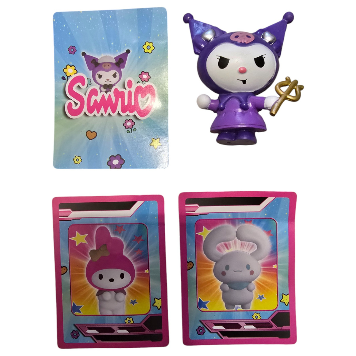 KUROMI SASZETKA NIESPODZIANKA FIGURKA + 3 KARTY KOLEKCJONERSKIE DO GRY 