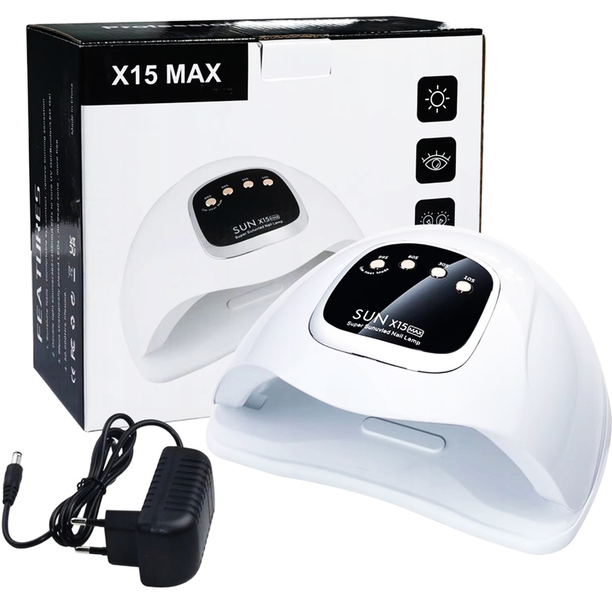 LAMPA DO PAZNOKCI UV LED 280W DO HYBRYD ŻELI MOCNA HYBRYDY SUN X15 MAX