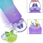 ZESTAW 3 BIDONÓW BUTELKA MOTYWACYJNA DO WODY OZNACZENIE CZASU 2L 09L 03L