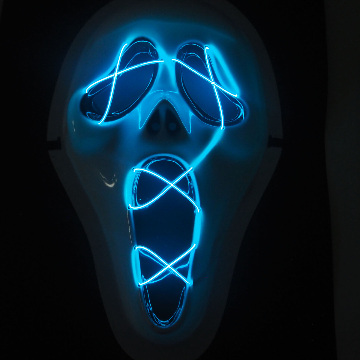 MASKA DUCH KRZYK SCARY MOVIE ŚWIECĄCA LED NA IMPREZĘ NA KONCERT PRZEBRANIE