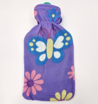 TERMOFOR GUMOWY W PLUSZOWYM POKROWCU ROZGRZEWACZ CIEPŁY MIŁY 2 LITRY WODY