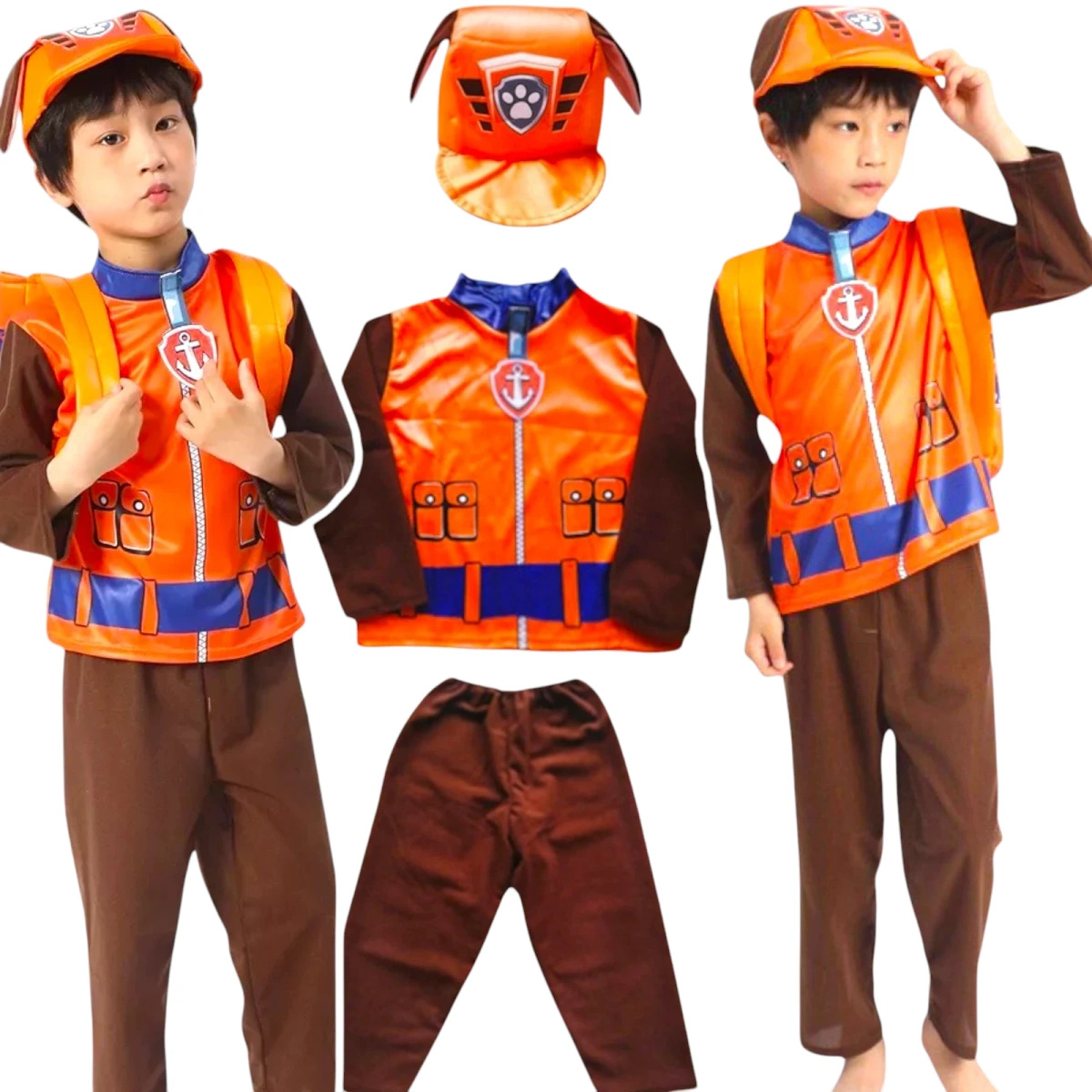 STRÓJ PSI PATROL ZUMA KOSTIUM PRZEBRANIE CZAPKA ROZMIAR L 116-122 NA BAL