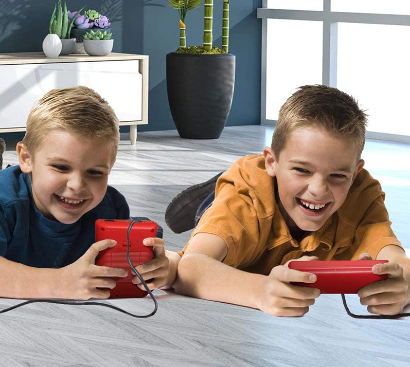 KONSOLA PRZENOŚNA RETRO MINI GAME BOX 400 GIER PAD + PAD TV KOLOROWE GIERKI