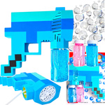 MINECRAFT PISTOLET DO BANIEK MYDLANYCH BAŃKI MYDLANE WYRZUTNIA + PŁYN PIXEL