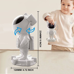 LAMPKA ASTRONAUTA KOSMONAUTA PROJEKTOR GWIAZD GŁOŚNIK BLUETOOTH NA PREZENT