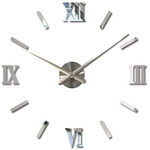 NOWOCZESNY DUŻY ZEGAR ŚCIENNY NAKLEJANY NA ŚCIANE 3D LUSTRO CICHY 130-70CM 