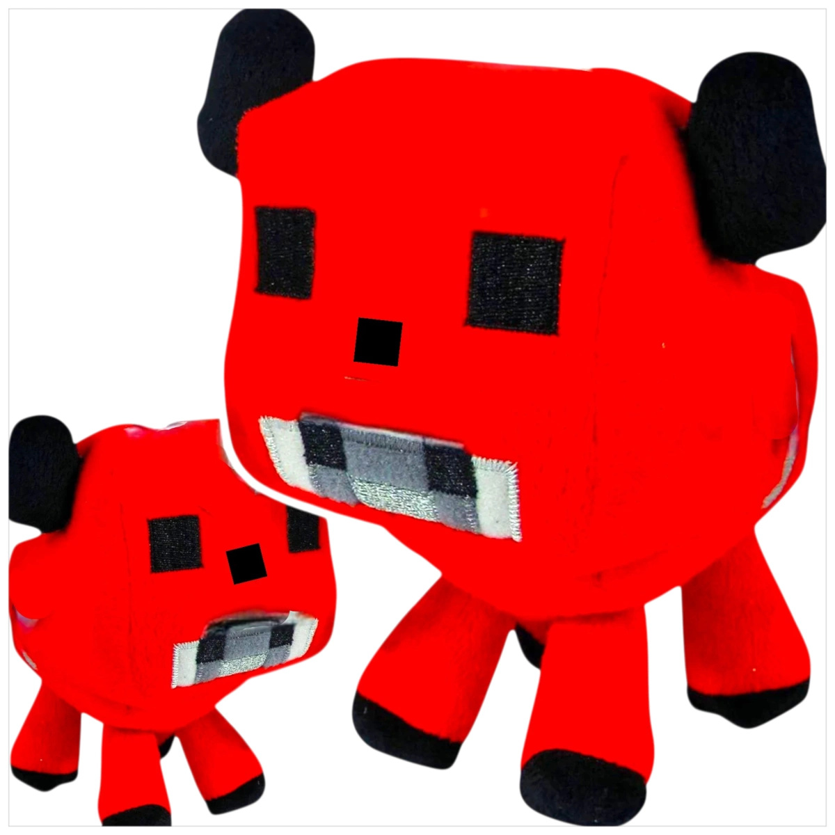 MASKOTKA Z GRY MINECRAFT GRZYBOWA KROWA CZERWONA PRZYTULANKA PLUSZOWA DUŻA