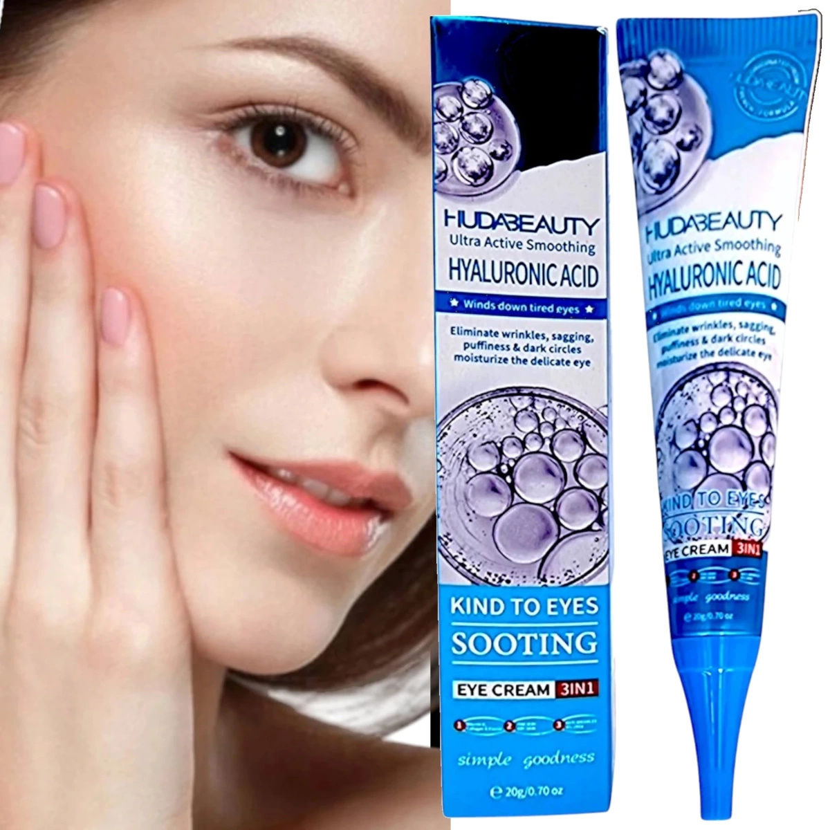 HB KREM POD OCZY 3w1 Z KWASEM HIALURONOWYM 20g INTENSYWNA REGENERACJA