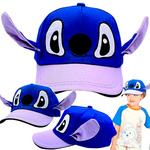 LILO I STICH CZAPKA Z DASZKIEM DLA DZIECI BEJSBOLÓWKA LETNIA Z USZAMI STICH