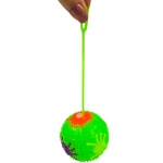 ŚWIECĄCA PIŁECZKA SENSORYCZNA Z GUMKĄ ANTYSTRESOWA PIŁKA ZABAWKA ŚWIECI LED