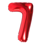 BALON FOLIOWY CYFRA 7 CZERWONY URODZINOWY NA URODZINY JUBILEUSZ 80cm