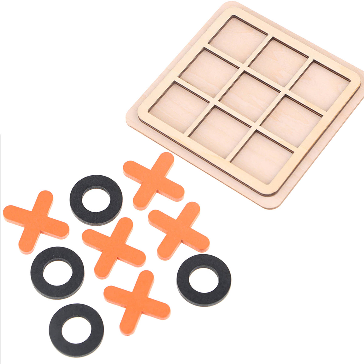 GRA KÓŁKO I KRZYŻYK DREWNIANA DLA DZIECI I DOROSŁYCH LOGICZNA UKŁADANKA 