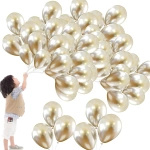 BALONY LATEKSOWE PERŁOWE NA ŚLUB ZARĘCZYNY KOMUNIĘ CHRZEST 100szt ZESTAW