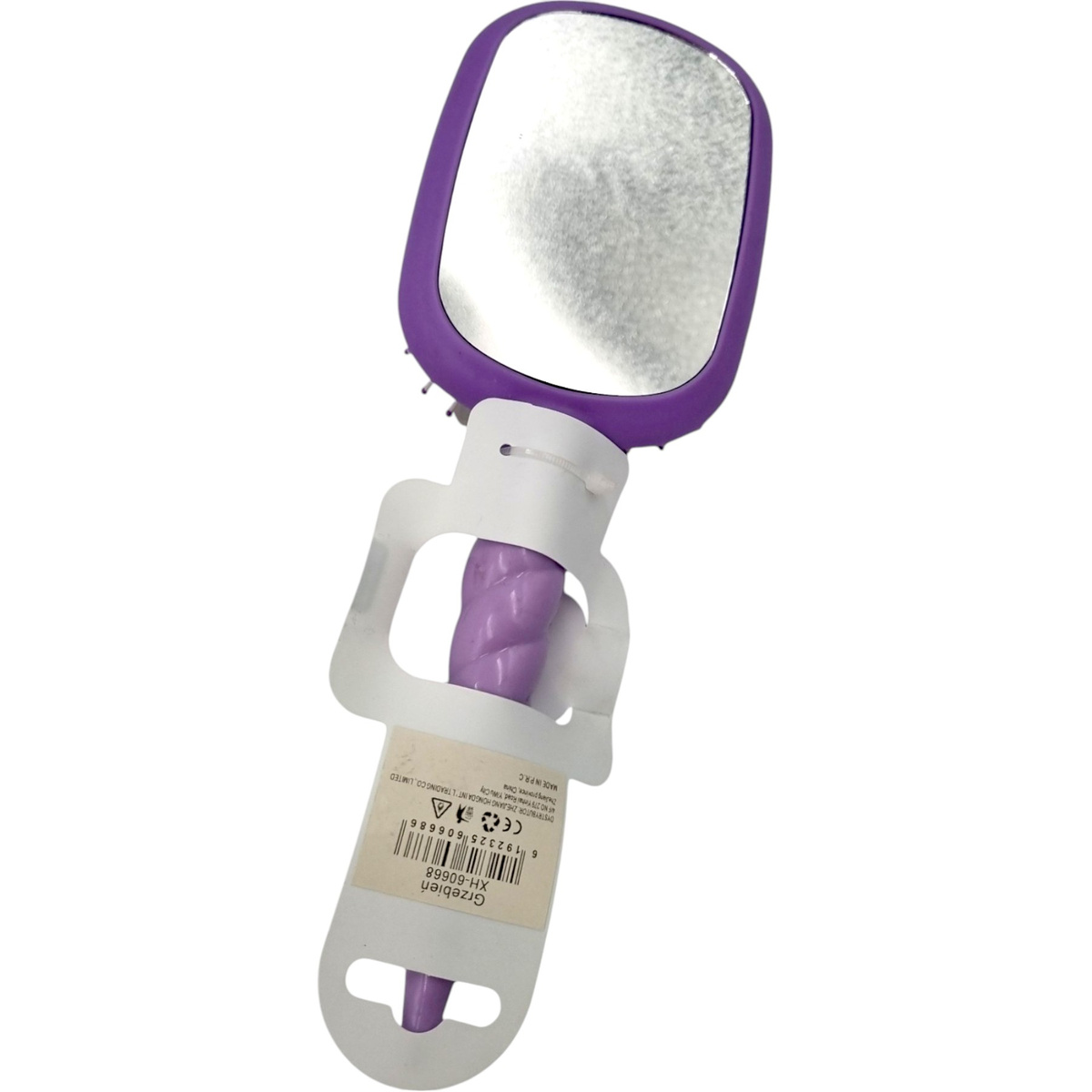 SZCZOTKA DO ROZCZESYWANIA WŁOSÓW Z LUSTERKIEM ZĄBKI MASUJĄCE SKÓRĘ GŁOWY