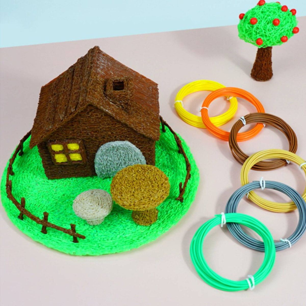 WKŁADY DO DŁUGOPISU 3D FILAMENT PEN 50 METRÓW MIX KOLORÓW KOLOROWY WKŁAD