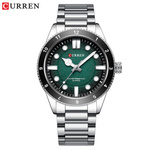 NOWOCZESNY ELEGANCKI ZEGAREK MĘSKI CURREN STAL NIERDZEWNA STYL DIVER KOLORY