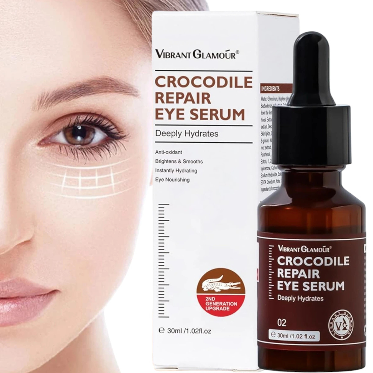 VIBRANT GLAMOUR PRZECIWSTARZENIOWE SERUM POD OCZY Z OLEJEM Z KROKODYLA