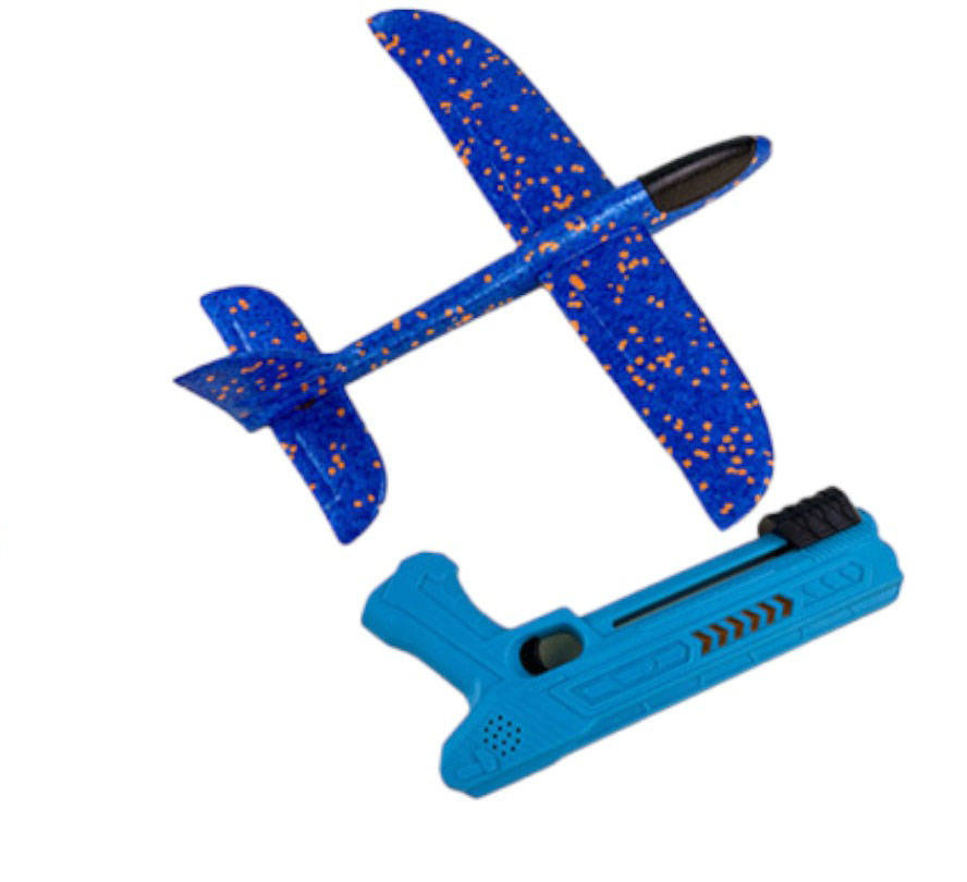 WYRZUTNIA SAMOLOT STYROPIANOWY RZUTKA PISTOLET 2w1 ZABAWKA SZYBOWIEC LATA