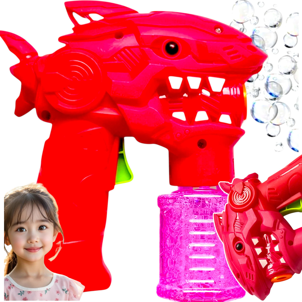 PISTOLET DO BANIEK MYDLANYCH MASZYNKA WYRZUTNIA BAŃKI MYDLANE REKIN PŁYN