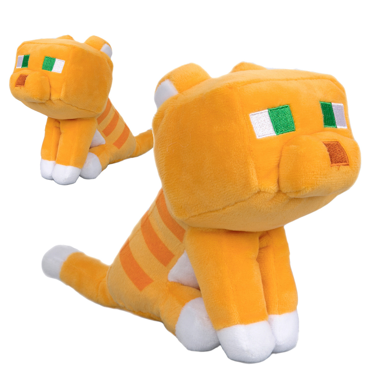 MINECRAFT RUDY KOT LIS DUŻA MASKOTKA Z GRY PLUSZAK FIGURKA  MIĘKKA KOTEK