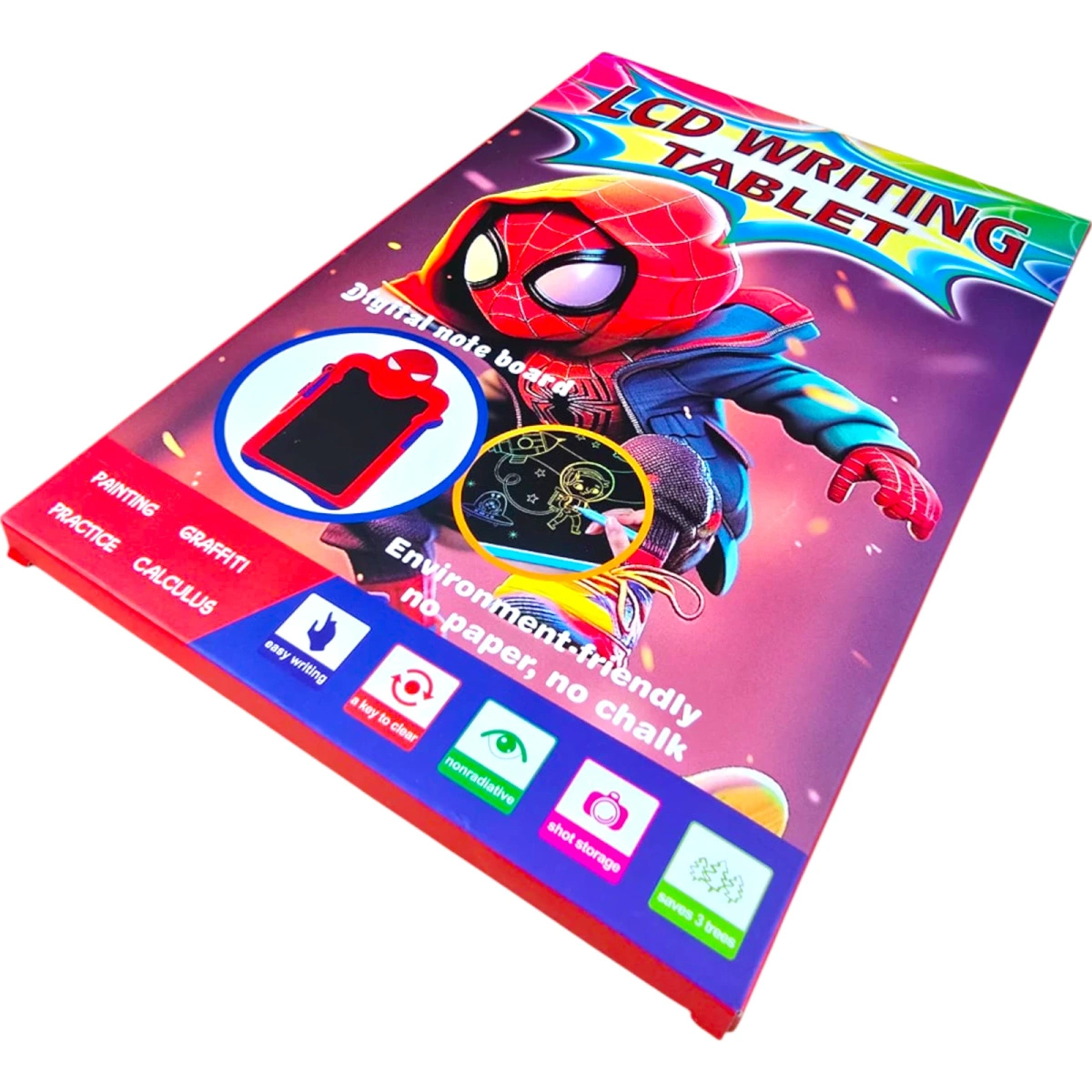 SPIDERMAN TABLET DLA DZIECI DO RYSOWANIA 8'' TABLICA EDUKACYJNA LCD MARVEL