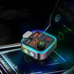 TRANSMITER BLUETOOTH 5.0 FM ŁADOWARKA USB PD 20W MOCNY MIKROFON NA PREZENT 