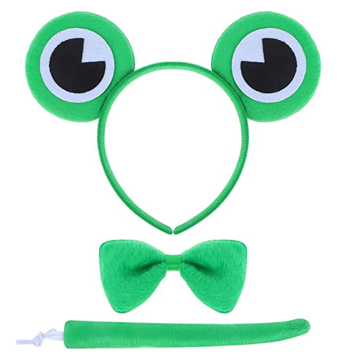 STRÓJ DLA DZIEWCZYNKI 3w1 ŻABKA OPASKA MUCHA PRZEBRANIE NA BAL NA IMPREZĘ