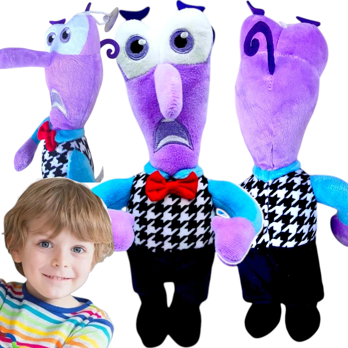 MASKOTKA STRACH Z BAJKI W GŁOWIE SIĘ NIE MIEŚCI PLUSZOWA PRZYTULANKA PLUSZ