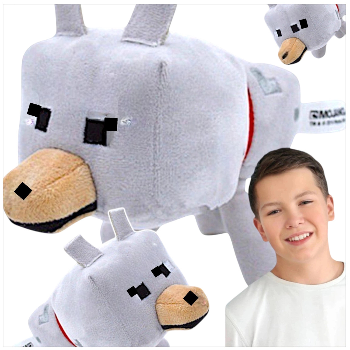 MINECRAFT PIES WILK DUŻA MASKOTKA Z GRY PLUSZOWA PLUSZAK POSTAĆ MIĘKKI 
