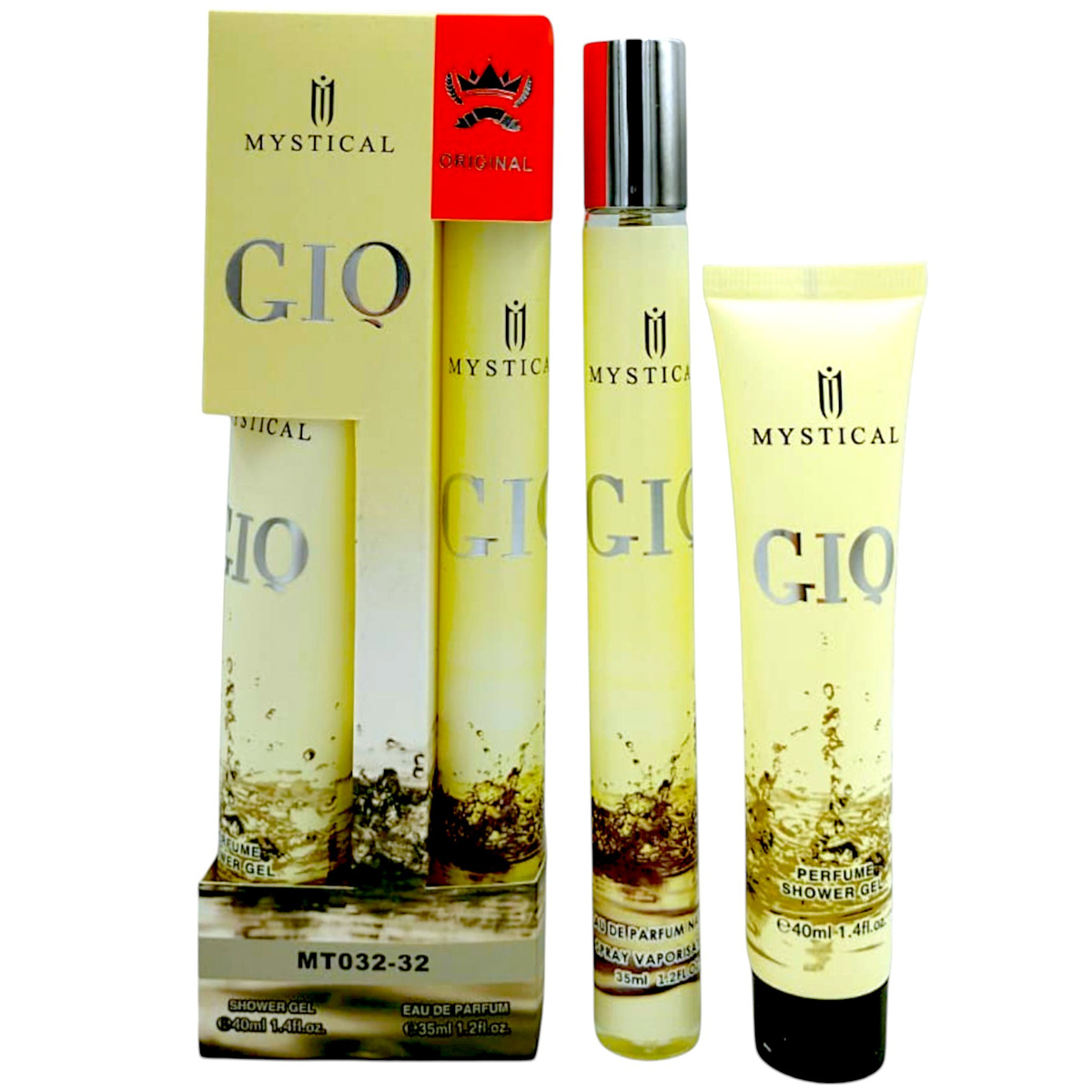 ZESTAW DLA MĘŻCZYZN ŻEL DO MYCIA CIAŁA 40ml + PERFUMETKA 35ml MYSTICAL GIQ