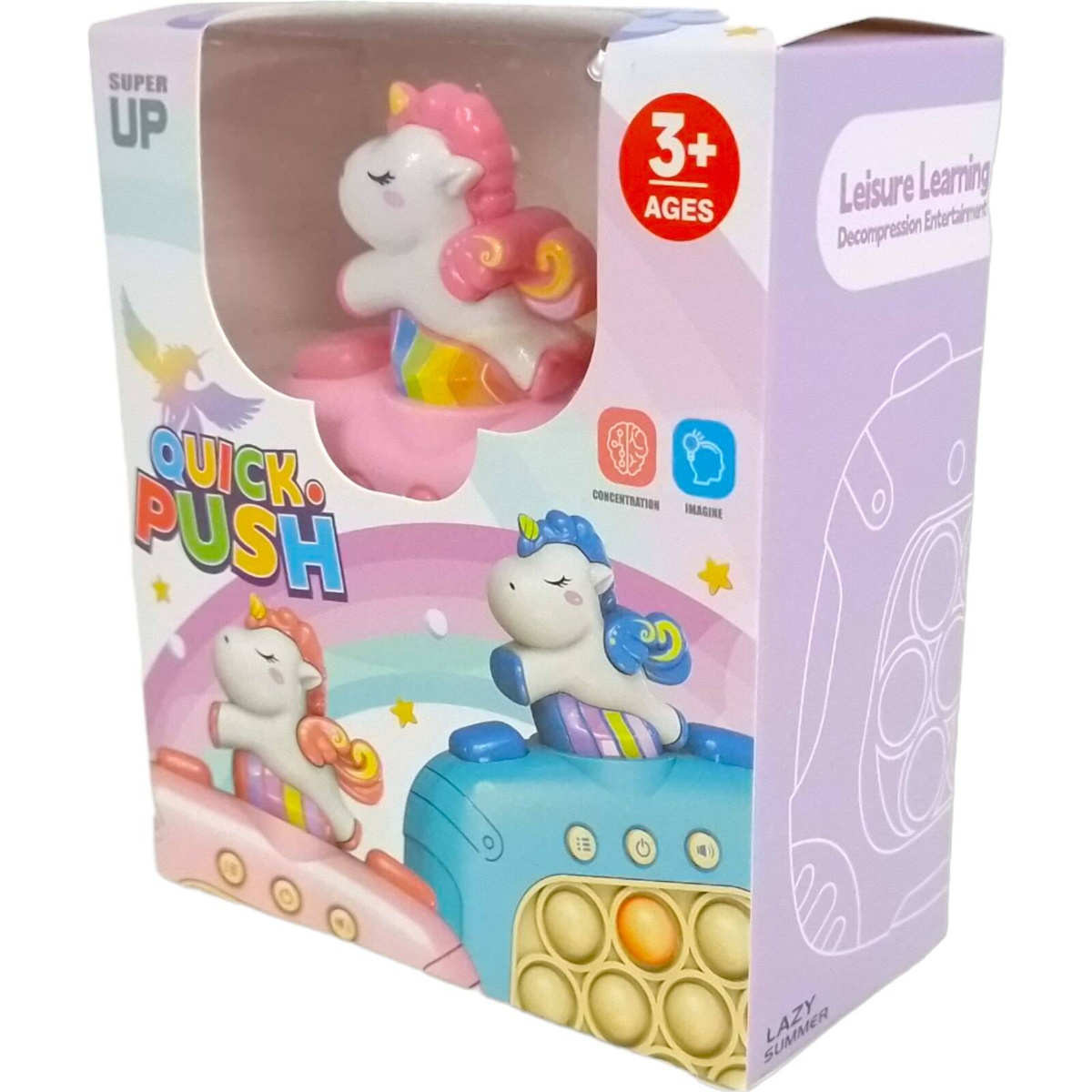 GRA ZRĘCZNOŚCIOWA POP IT DLA DZIEWCZYNKI ANTYSTRESOWA GIERKA 4w1 JEDNOROŻEC