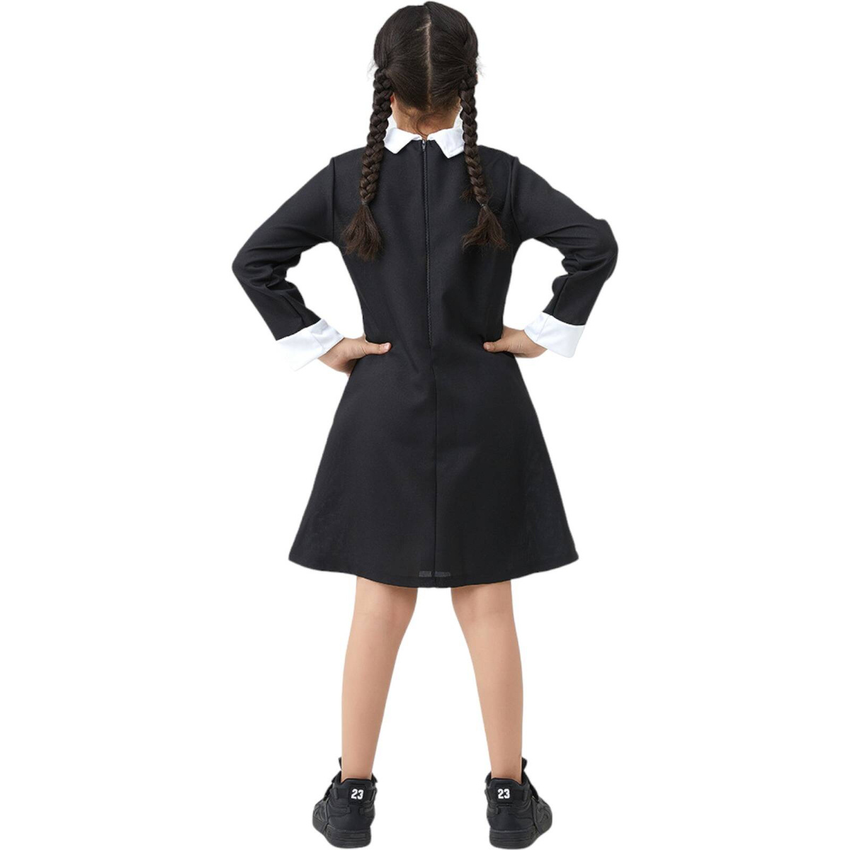 STRÓJ WEDNESDAY ADDAMS SUKIENKA NA IMPREZĘ PRZEBRANIE NA HALLOWEEN rozm S