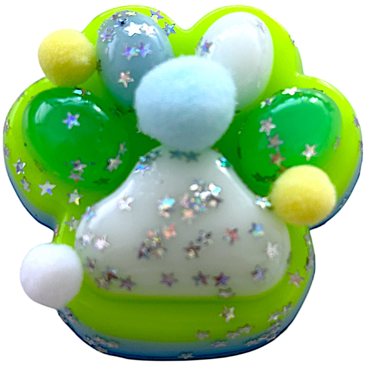 GNIOTEK ANTYSTRESOWY KOCIA ŁAPKA Z POSYPKĄ ZABAWKA SENSORYCZNA ANTYSTRESOWA