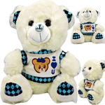 MASKOTKA DUŻY MIŚ PLUSZOWY BIAŁY MIĘKKA PRZYTULANKA PLUSZAK 30CM NA PREZENT