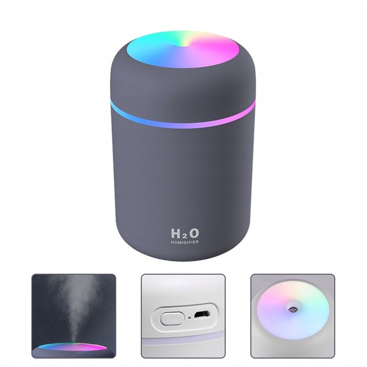 NAWILŻACZ POWIETRZA EFEKTY ŚWIETLNE DYFUZOR ZAPACHOWY LED AROMATERAPIA