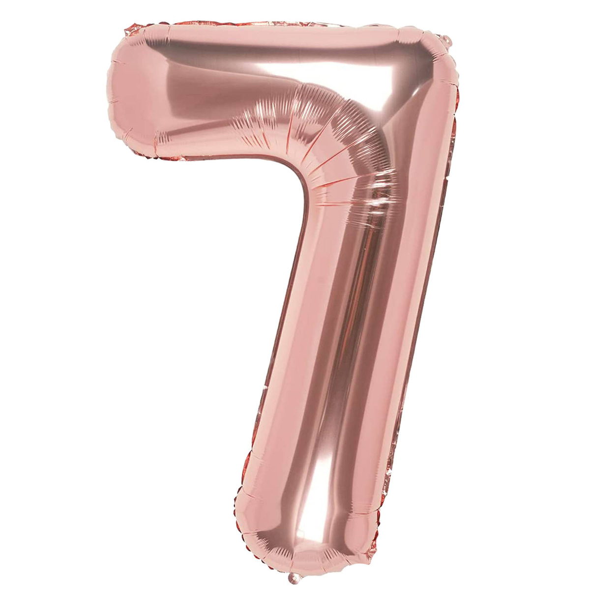 BALON FOLIOWY CYFRA 7 RÓŻOWE ZŁOTO NA URODZINY IMPREZĘ JUBILEUSZ 80cm