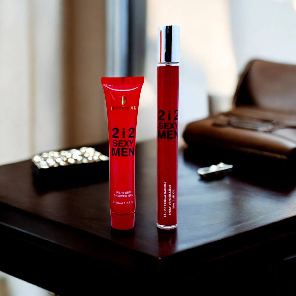 ZESTAW DLA MĘŻCZYZN ŻEL DO MYCIA CIAŁA 40ml + PERFUMETKA 35ml 2i2 SEXY MEN