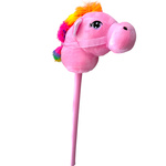 HOBBY HORSE KOŃ NA KIJU JEDNOROŻEC GŁOWA KONIA DŹWIĘK KONIK Z GRZYWĄ RŻY