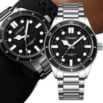 NOWOCZESNY ELEGANCKI ZEGAREK MĘSKI CURREN STAL NIERDZEWNA STYL DIVER KOLORY